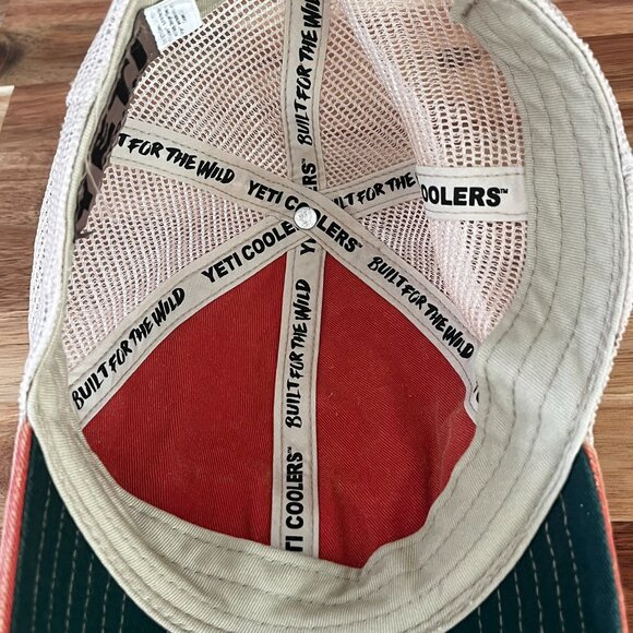 Yeti Coolers Snapback Trucker Hat One Size Fits Most Dad Hat Orange Red Mesh T t - Picture 9 of 10